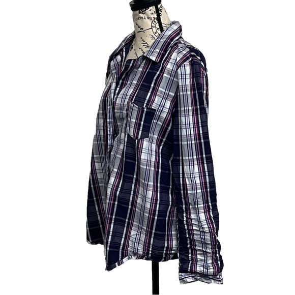 Victoria’s Secret Plaid Pajama Top – Button Down Long Sleeve Lounge Shirt L - Picture 3 of 9